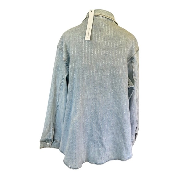 AKIRA Glam Stripe Rhinestone Button Down, Collared, NWT, Size 1X - Picture 5 of 8